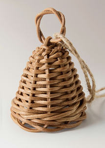 Campanas Navideñas Decorativas de Ratán Marrón Natural al por Mayor, con Arte de Mimbre Tejido - Product Image 4