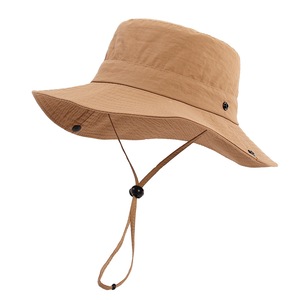 Sombrero de sol con logotipo personalizado al por mayor, sombrero de ala ancha de nailon de secado rápido, sombrero tipo pescador para actividades al aire libre, pesca, senderismo, safari, para hombres y mujeres - Product Image 3