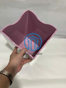 Elegant Handmade Lacquer Waste <b>Bin</b> Decorative Bathroom Bedroom Wastebasket Luxury Home Office Trash Can Premium Interior OEM ODM - Product Image 2