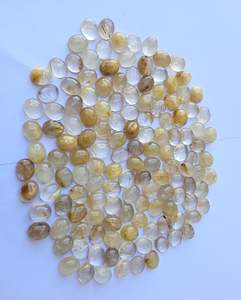 Natural Golden Rutile Cabochon Oval Flat Back Gemstone For Jewelry Making <b>Healing</b> <b>Crystal</b> Gemstone - Product Image 4