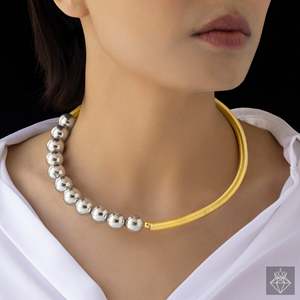 Collar Hasli antideslustre PRAO con resorte y bolas Accesorio de moda - Product Image 3