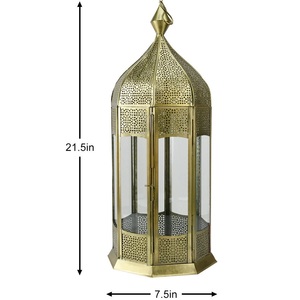 High Quality Durable Gold Metal Lantern Candle Holder Home Decor for Wedding Christmas <b>Valentine</b> Day Modern Design Customizable - Product Image 2