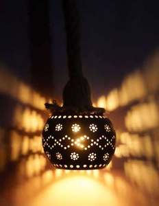 Portavelas de Coco Inspirado en la Naturaleza, Soporte para Velas Hecho a Mano con Rayos Solares, Adorno Decorativo Natural para Hogares Contemporáneos - Product Image 1