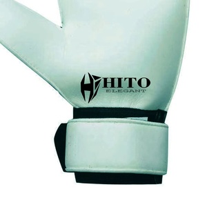 Guantes de Portero de Fútbol de Látex Alemán Blanco y Negro con Diseño Personalizado de la Mejor Calidad, 4mm de Látex Alemán, Corte Negativo - Product Image 6