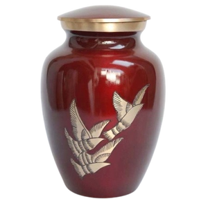 Hermosas Urnas Funerarias Europeas Doradas y Marrones para Mascotas y Palomas, Ecológicas y Duraderas, de Metal, para Cenizas de Cremación - Product Image 1