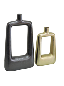 Artesign - Macetero Moderno de Aluminio Chapado en Oro, Rectangular, Escultural, Florero Minimalista para Decoración de Mesa, Ecológico - Product Image 2