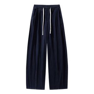 Pantalon moderne slim pour homme, coupe décontractée, en sergé de coton extensible, ajusté à la cheville, style décontracté chic, multi-poches latérales, pour l'extérieur - Product Image 1