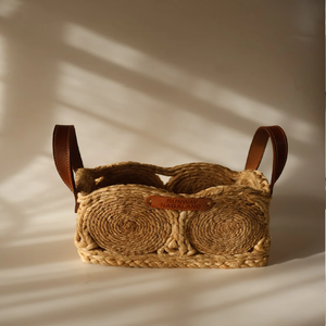 Practical Luxury Tapered Cylindrical Handwoven <b>Bamboo</b> Hanging Kitchen Storage Organizer <b>Baskets</b> for Vegetables Fruits Hotel Use - Product Image 4