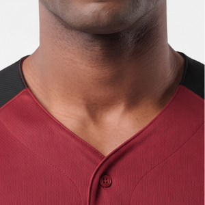 Maillot de baseball personnalisé pour homme à col en V et manches courtes avec boutons intégraux, respirant et imprimé - Product Image 5