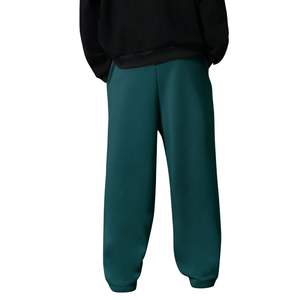 Pantalones de chándal personalizados de algodón de punto con forro polar, cintura elástica, de peso medio, holgados, de pierna ancha, estilo baggy, para hombre, de ajuste relajado, para invierno - Product Image 2