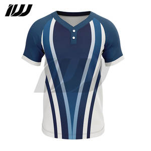 Uniformes de Béisbol/Sóftbol Unisex de Alta Calidad, 100% Poliéster, Antibacterianos, Cuello en V, Impresión por Transferencia de Calor, Tallas Grandes - Product Image 3