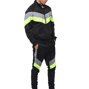 Ensemble de survêtement léger pour homme avec fermeture éclair, coupe-vent confortable en nylon et polyester, nouveau design personnalisé, vente en gros OEM, 2 pièces - Product Image 3