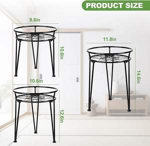 Support de plante en fer le plus vendu avec revêtement protecteur, adapté à une utilisation extérieure durable par tous les temps - Product Image 2