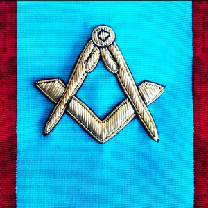 Master Sash AASR Square <b>Compass</b> Gold Bullion Embroidered masonic regalia manufacturer ask <b>for</b> Whole <b>Sale</b> prices - Product Image 4