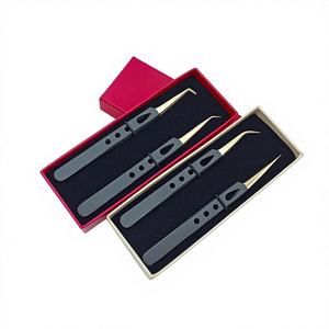 Pinzas para Pestañas Antiestáticas de Precisión con Logotipo Personalizado, Punta Suave, Diseño Atractivo, Pinzas Profesionales de Acero Inoxidable - Product Image 4