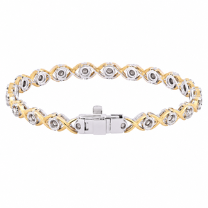 Trendy 925 Sterling <b>Silver</b> Moissanite Link <b>Bracelet</b> Round Brilliant Cut Prong Setting Classic Women Everyday Wear - Product Image 3
