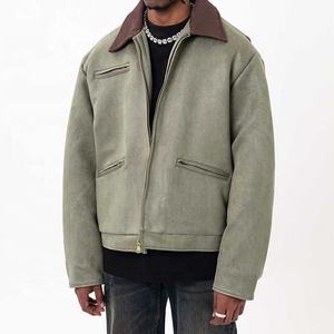 Nouvelle conception 2026, service OEM, veste en cuir unisexe de haute qualité, design personnalisé, style vintage décoloré, fermeture éclair - Product Image 2