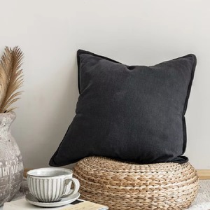 Bohemian Rectangle Cushion Cover Solid Color Linen Handmade Fringe Edge Envelop Closure Home Decor <b>Pillow</b> <b>Case</b> - Product Image 4