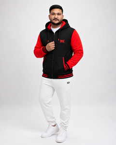 เสื้อฮู้ดดี้ MMA แบบสั่งทำพิเศษ พรีเมียม เนื้อผ้าหนา 350 กรัม ผ้าฟลีซ ผสมคอตตอนและโพลีเอสเตอร์ สำหรับผู้ชาย ซิปยาวเต็มตัว เหมาะสำหรับการฝึกซ้อมนักสู้ รับผลิตแบบ OEM และติดฉลากส่วนตัว - Product Image 1