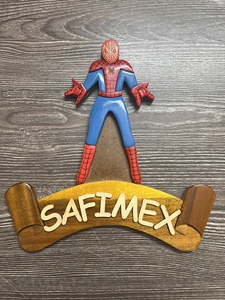 Plaque en bois au design Art Déco, plaques de porte pour enfants, plaque nominative en bois intarsia - Product Image 1