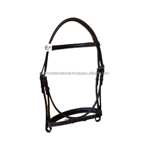 Bride de cheval en cuir de bonne qualité avec bandeau de sourcils ondulé avec bandeau de sourcils en cristal bling avec couvre-chef rembourré doux - Product Image 4