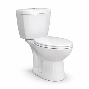 WC moderne haut de gamme en deux pièces, à double chasse, avec siphon en P et en S - Product Image 1
