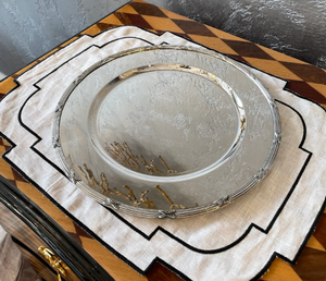 Luxury Round Shaped Silver Metal Charger <b>Plates</b> Stainless Steel <b>Decorative</b> Serving Tray Wedding Event Table Decoration <b>Plate</b> - Product Image 6