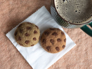 Juego de Galletas de Chocolate con Chispas de Fieltro, Juguete de Comida de Imitación, Juguete Educativo Imaginativo, Decoración para Fiesta de Té, Venta al por Mayor - Product Image 3