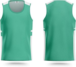 Unisex Green Mesh Sleeveless Tank Top Neck Moisture Wicking Quick Dry Breathable 100% Polyester <b>Flame</b> Retardant Leopard Letter - Product Image 1