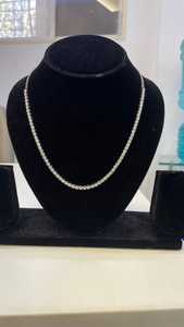 สร้อยคอเพชร CVD คุณภาพสูง ดีไซน์หรูหรา ทำจากเงินแท้ 925 ความใสระดับ VVS-VS เหมาะสำหรับงานแต่งงาน - Product Image 4