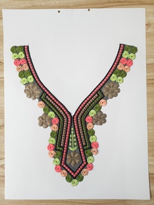 Patchs de col ronds brodés sur mesure avec sequins pour vêtements féminins et tenues de soirée - Vêtements de marque de haute qualité - Product Image 5