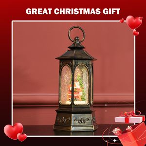 Decorazione Natalizia in Bronzo, Globo di Neve Musicale Illuminato a Batteria con Glitter Rotolanti, in Plastica, Confezionato in Scatola - Product Image 5