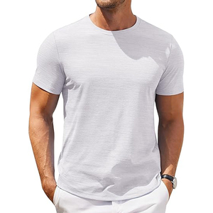 T-shirt personnalisé pour homme 100% coton biologique durable respirant, écologique, doux, décontracté, blanc, fabricant de vêtements OEM ODM - Product Image 3