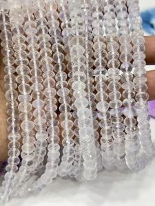 Cuentas Conectoras de Piedras Preciosas, Cuentas Facetadas de Cuarzo Natural AAA, Cuentas Rondelle de 8 mm, Hilo de 8 Pulgadas - Product Image 4