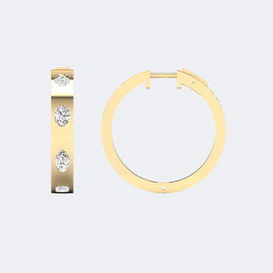 ต่างหูเพชรทรงหยดน้ำแบบผสม 2.00 กะรัต ติดตั้งด้วยแบบ Prong Set - Product Image 6