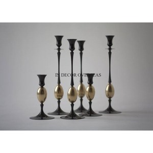 Modern European Designer Stainless Steel <b>Candelabra</b> Three Arm Candle Holder Home Decoration Durable Metal Design From India - Product Image 2