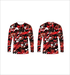 เสื้อยืดแขนยาวลายพรางสีเขียวมะกอกสำหรับผู้ชาย ลายกราฟิกหลายเฉดสี คอกลม สไตล์ลำลอง สตรีทแวร์ เสื้อสำหรับออกกำลังกาย - Product Image 2