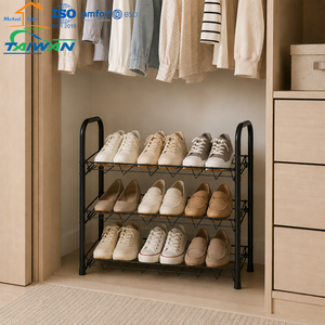 Made in Taiwan 3-Tier Large Capacity Wire <b>Shoe</b> <b>Rack</b> Tool-Free Easy Assembly <b>Storage</b> Organizer for Home - Product Image 6