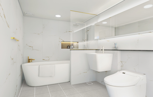 Panneau mural PS pour salle de bain salle de douche WJC_MD Panneau mural décoratif écologique et non pourrissant étanche pour l'intérieur - Product Image 6