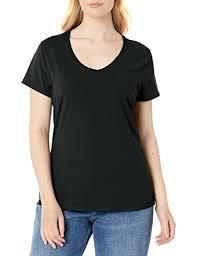 Camiseta de Mujer de Fibra de Bambú Elástica, Tejido Ecológico y Sostenible, Corte Ajustado, Cuello en V, Prenda Básica para la Moda de Verano - Product Image 2