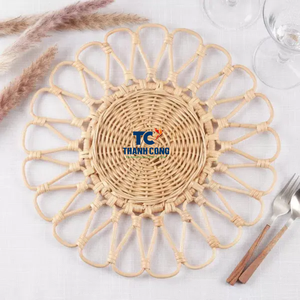 Leading 2024 napperon de Table en rotin naturel napperons tissés en osier en gros pour Tables cuisine ou fête fabriqués au Vietnam - Product Image 1