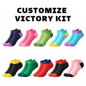 Chaussettes de cheville personnalisées imprimées pour hommes et femmes, motif dessin animé coloré, mélange de coton, chaussettes décontractées, vente en gros - Product Image 6