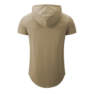 Camiseta de Manga Corta con Capucha para Hombre, Nueva Llegada, Tela de Alta Calidad, Ligera, Talla Regular, Estilo Urbano, Logotipo Personalizado - Product Image 2