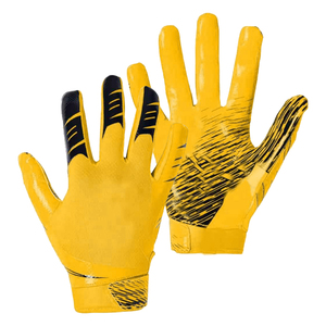 Guantes de Fútbol Americano de Diseño Único y la Mejor Calidad, Transpirables, de Poliéster, Sin Silicona, para Mano Derecha, Precio Económico, Venta al Por Mayor, Personalizados - Product Image 6