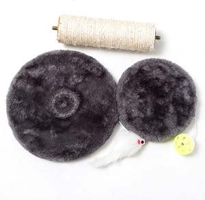 Griffoir classique en bois pour chat et petit arbre à chat avec tour en sisal naturel, perchoir rond et boule en peluche, mobilier pour petits chats - Product Image 5