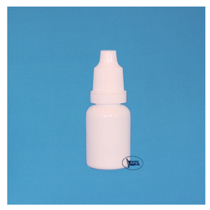Botella Cilíndrica Blanca de Plástico PP con Gotero, 5-15 ml, para Uso Cosmético, Fondo Plano, Tapa Sellada - Product Image 1