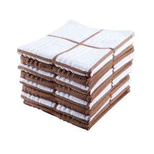 2024 Fully Customizable Ultra Soft Durable Eco Friendly Embroidered Cleaning Brown Washable Disposable Reusable Golf Dish Towels - Product Image 2