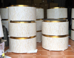 Handcrafted modern <b>Mother</b> of pearl living room coffee table luxury coffee table MOP inlaid wholesale from Vietnam factory - Product Image 4