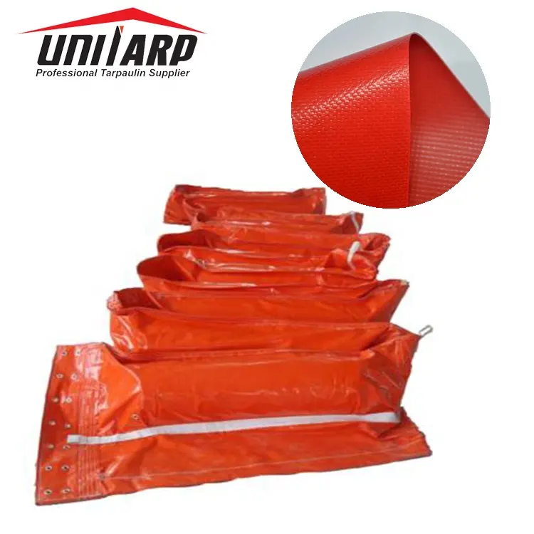 Rol terpal vinil 550 600 850gsm tugas berat kain berlapis PVC cetak untuk tenda dan penutup mobil