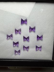 Ametista Natural Mariposa 17.15ct 10 Pares 20 Piezas Calibradas Sueltas Facetadas con Juego de Color Púrpura África para Fabricación de Joyas Zehra Gems - Product Image 1